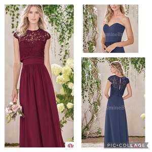 B2 Jasmine B193010 Sweetheart Neckline Poly Chiffon Bridesmaid Dress size 28